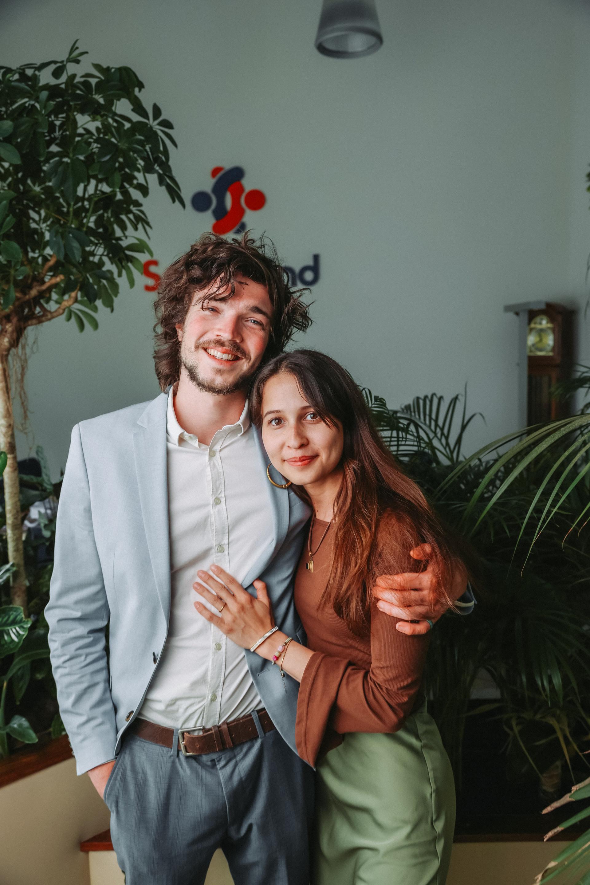 Joost Boogmans and Joena Ruchtie, two of the founders of SocialFind