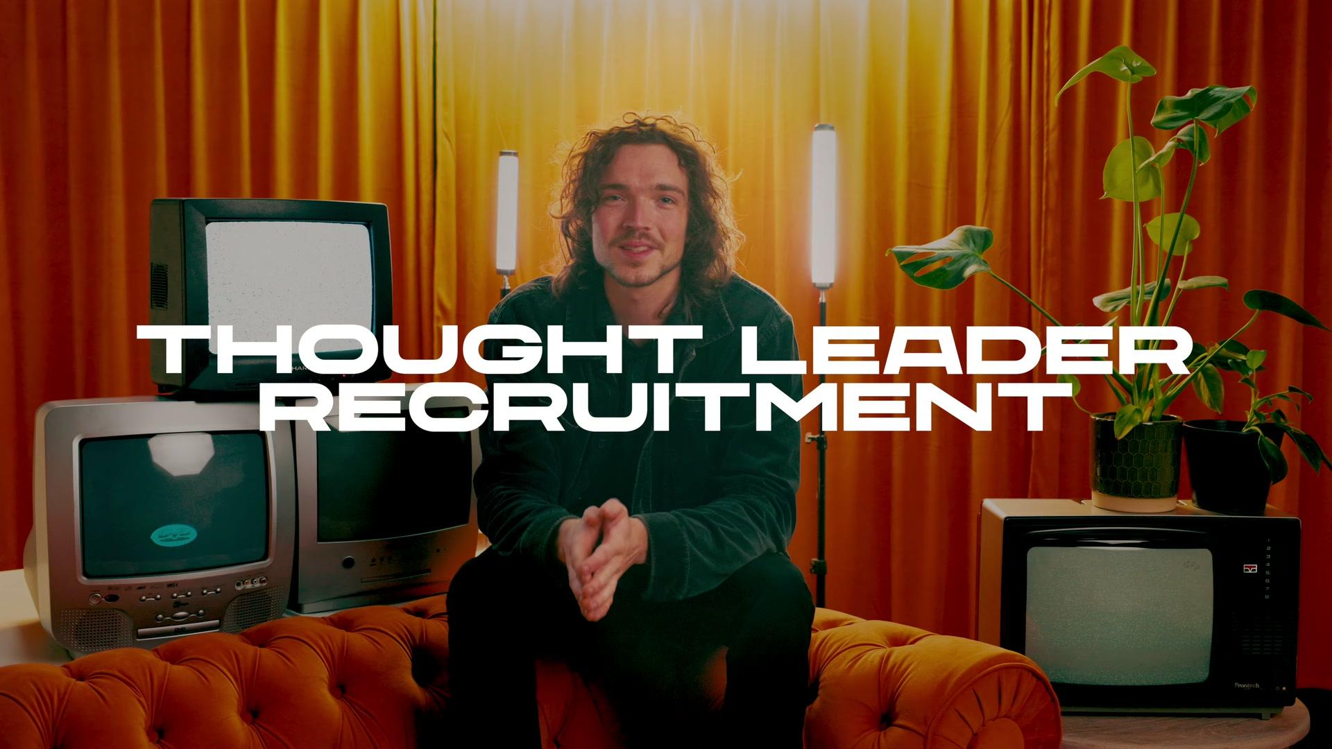 Intervenant de la masterclass Thought Leader Recruitment, avec le titre à l'écran